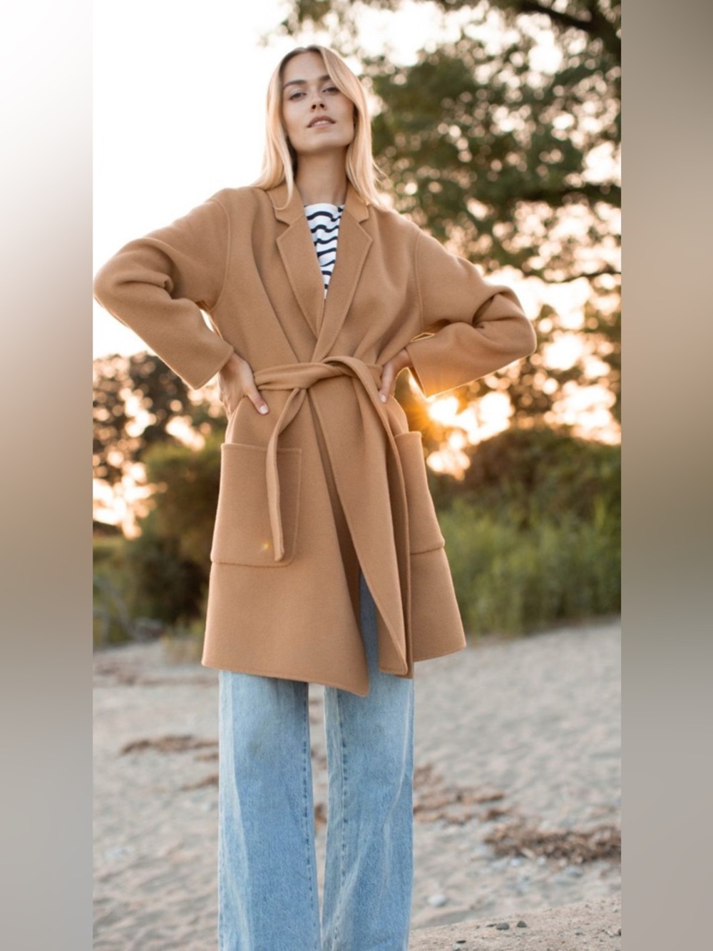 NWT Marea Bryn Wool Camel Coat XL